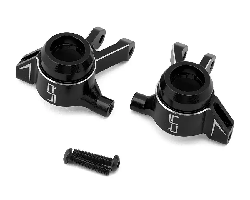 Yeah Racing Aluminum Steering Knuckles For Traxxas® Mini Maxx® (Black) (2)