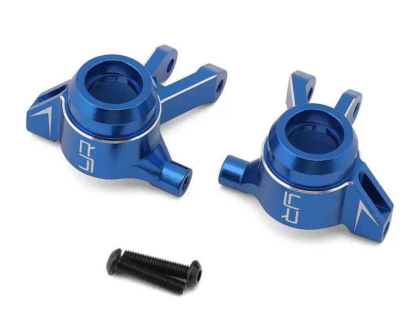 Yeah Racing Aluminum Steering Knuckles For Traxxas® Mini Maxx® (Blue) (2)