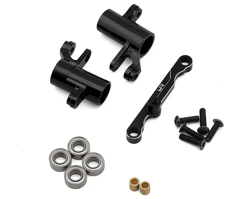 Yeah Racing Aluminum Steering Bellcrank Set For Traxxas® Mini Maxx® (Black)