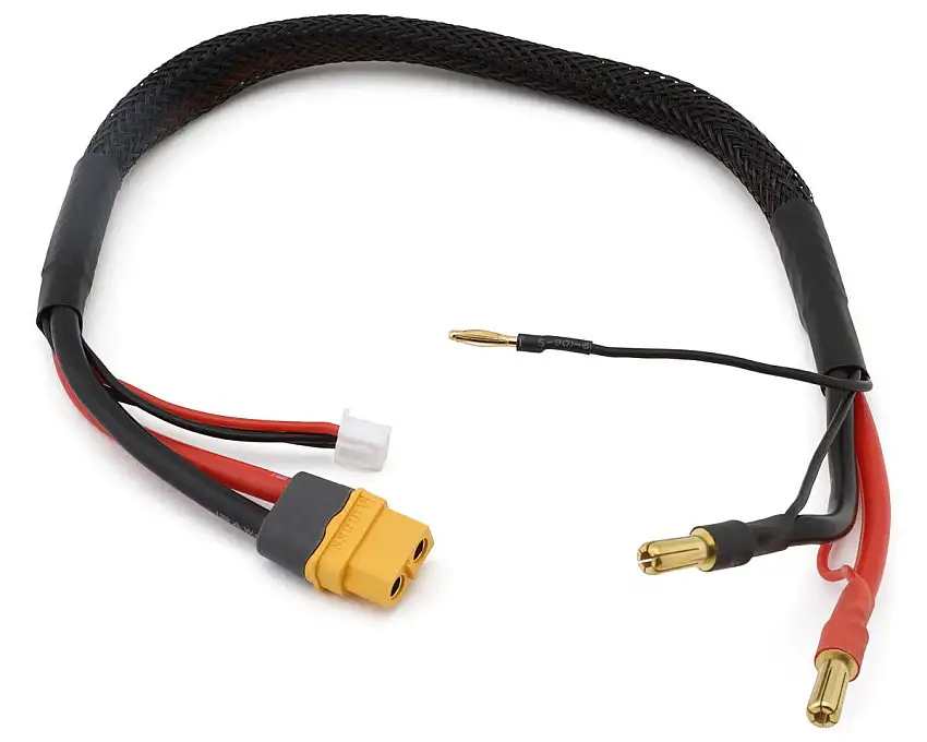 Yeah Racing 2S LiPo XT60 Charge Lead (Female XT60 to 5mm Bullets) w/3-Pin JST-XH Balance Plug