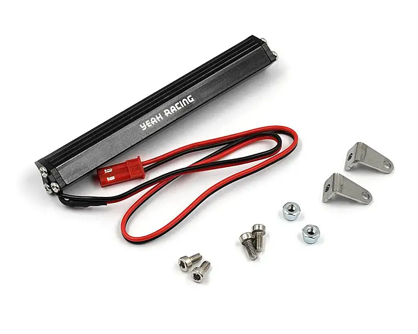Yeah Racing 1/10 Aluminum 85mm Super Bright White LED Light Bar (Black)