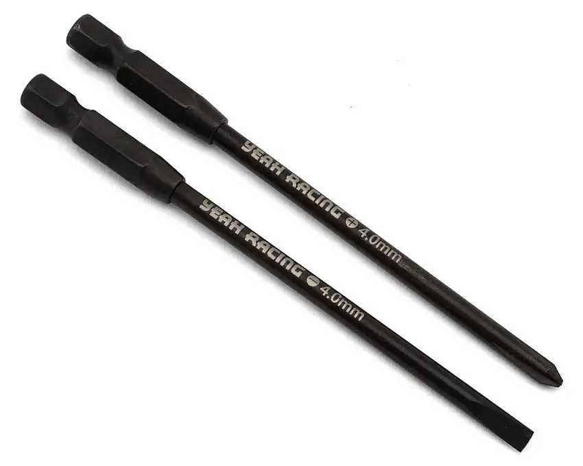 Yeah Racing Nano Titanium Coated HD Steel Power Tip Drivers (4mm Phillips/Flat) (2)