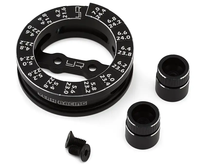 Yeah Racing 1/10 Touring Cars Aluminum Round Droop Gauge (Black)
