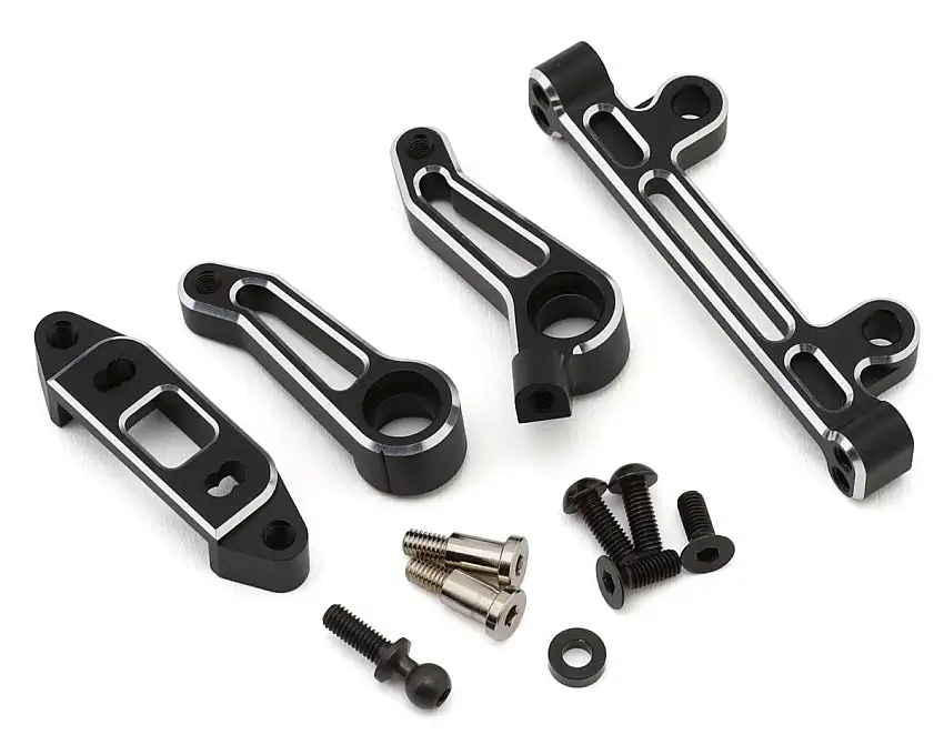 Yokomo RD2.0 Chamfered Aluminum Steering Bell Crank Assembly (Black)