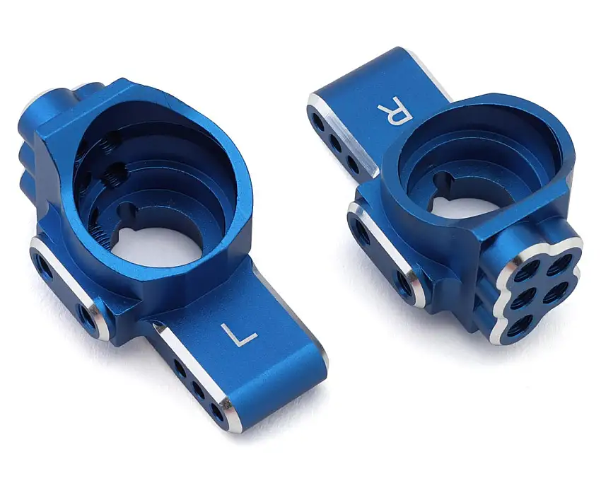 Yokomo Chamfered Aluminum Rear Hub Carrier (Blue) (2) (RD2.0/SD3.0)