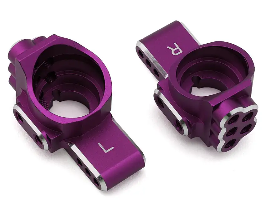 Yokomo Chamfered Aluminum Rear Hub Carrier (Purple) (2) (RD2.0/SD3.0)