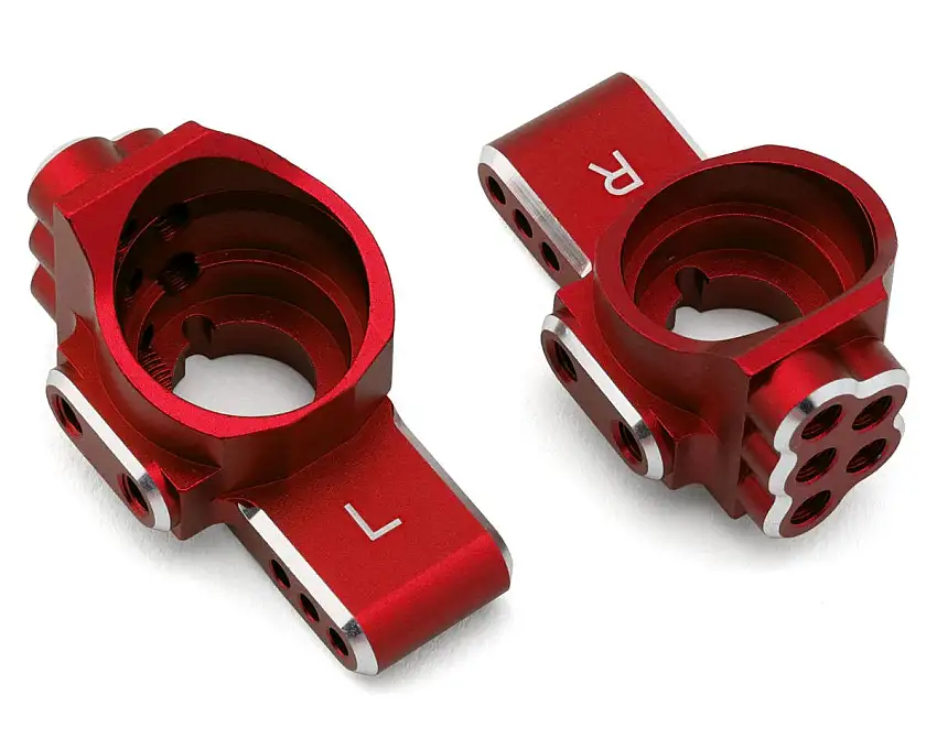 Yokomo Chamfered Aluminum Rear Hub Carrier (Red) (2) (RD2.0/SD3.0)