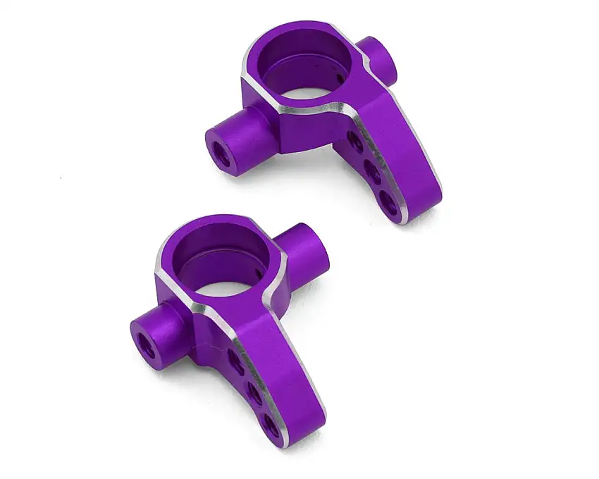 Yokomo RD/SD Aluminum Light Weight Steering Blocks (Purple) (2) (0°)