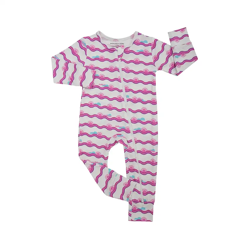 Hamptons Sunset Zippered Romper